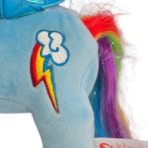 Ty Rainbow Dash Sparkle My Little Pony Blue Wings Stuffed Animal Plush Toy‎ 10" - Picture 7 of 8